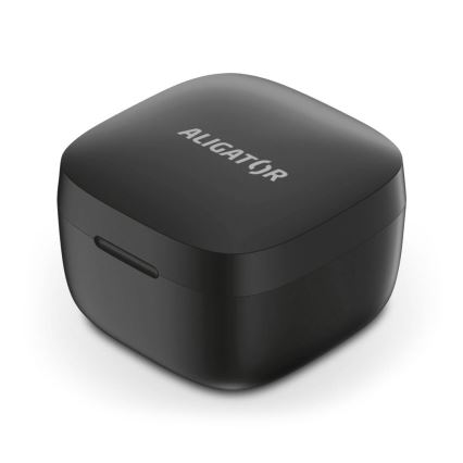 Aligator TWS05 - Bezdrôtové slúchadlá Pods LITE 200 mAh + 2x 30 mAh IP30 čierna