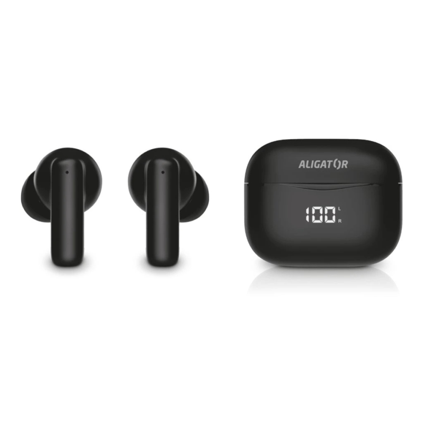 Aligator TWS06 - Bezdrôtové slúchadlá Pods PRO 3, 200 mAh + 2x 30 mAh, čierne