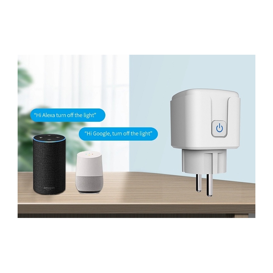 Aligator WAL001 - Inteligentná zásuvka 3680W/230V/Typ E/16A Wi-Fi Tuya