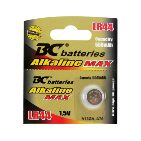 Alkalická gombíková batéria LR44 1,5V