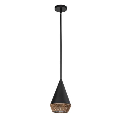 Alora Mood - Luster na tyči DAPHNE 1xE27/60W/230V pr. 18,1 cm čierna/hnedá