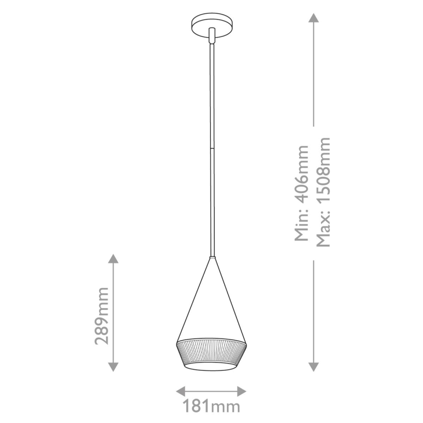 Alora Mood - Luster na tyči DAPHNE 1xE27/60W/230V pr. 18,1 cm čierna/hnedá