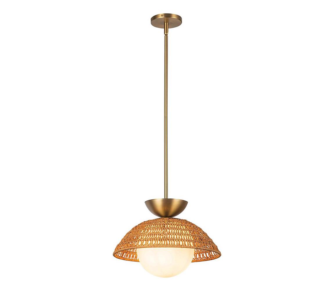 Elstead Alora Mood ALM-PERTH-P-GD - Závesné svietidlo PERTH na tyči 1xE27/60W/230V, priemer 37,5 cm, zlaté ALM-PERTH-P-GD
