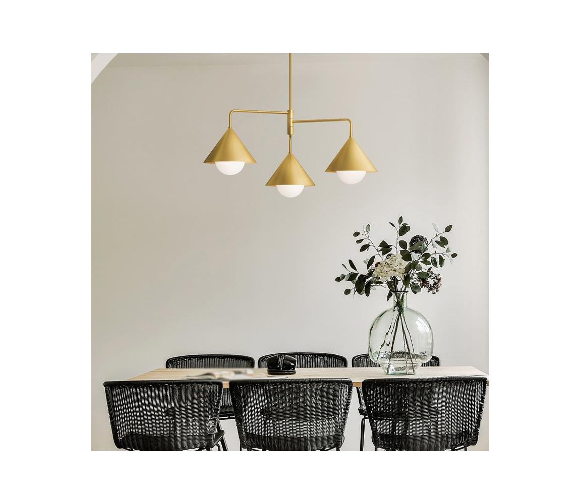 Elstead Alora Mood ALM-REMYCK3-GD - Luster na tyči REMYCK 3xE27/60W/230V zlatý ALM-REMYCK3-GD