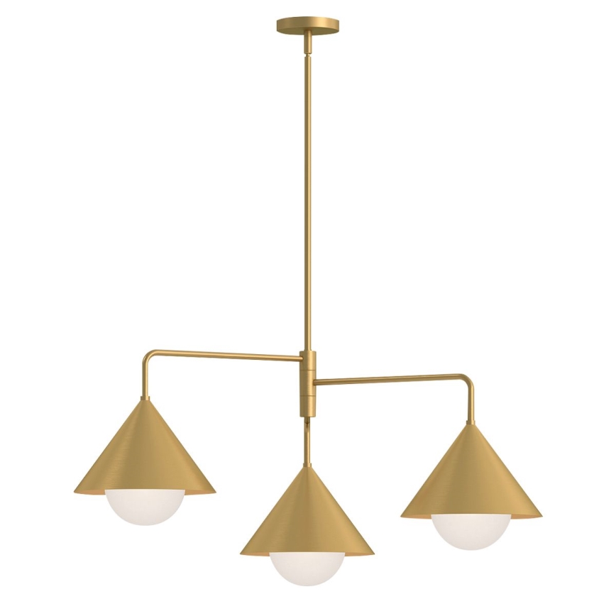 Alora Mood - Luster na tyči REMYCK 3xE27/60W/230V zlatý