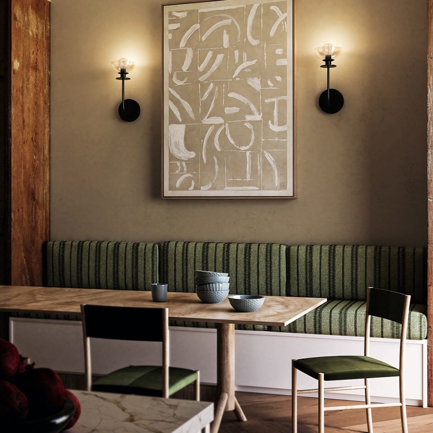 Alora Mood - Nástenná lampa SYLVIA 1xE14/40W/230V čierna