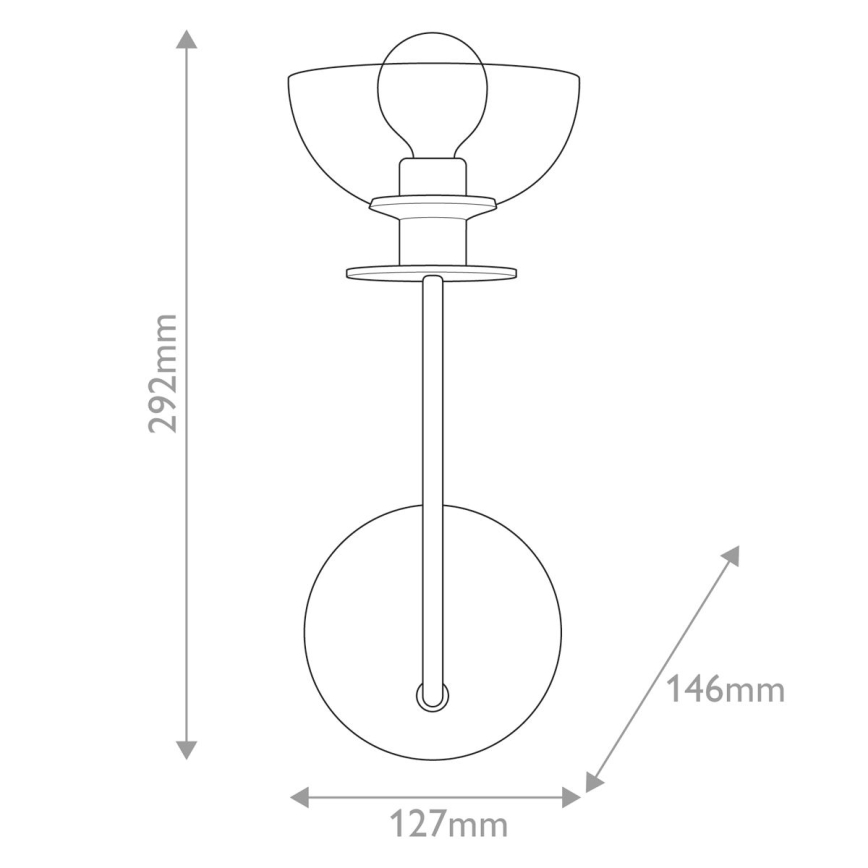 Alora Mood - Nástenná lampa SYLVIA 1xE14/40W/230V čierna