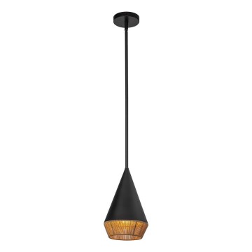 Alora Mood - Luster na tyči DAPHNE 1xE27/60W/230V pr. 18,1 cm čierna/hnedá