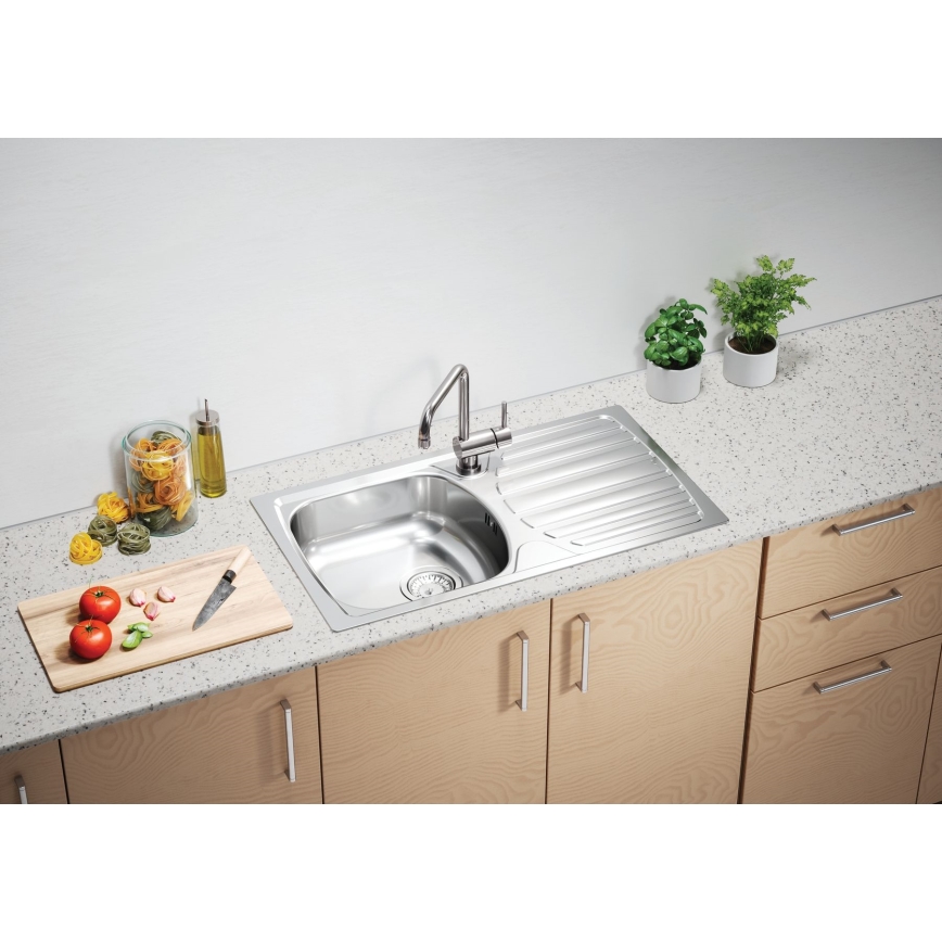 ALVEUS 1136534 - Kuchynský drez BASIC 78x43,5 cm nerez/satén, malý odtok
