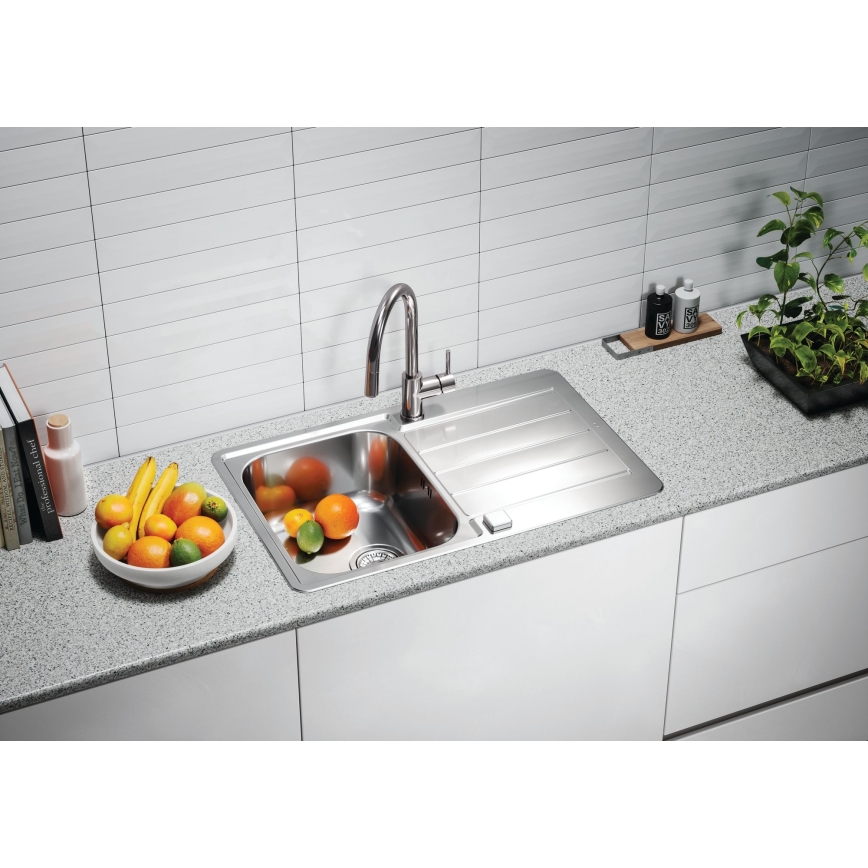 ALVEUS 1136608 - Kuchynský drez LINE 79x50 cm nerezový/satinovaný, bez excentra