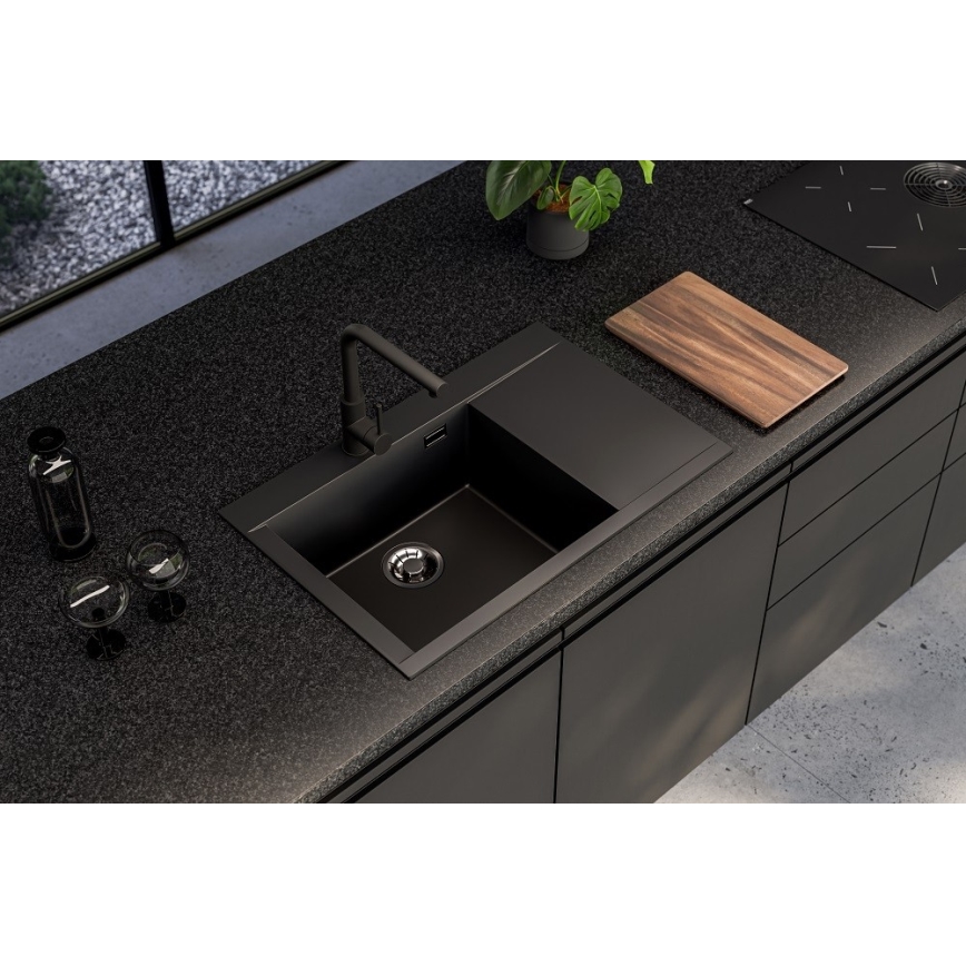 ALVEUS 1149304 - Kuchynský drez PURE 79x51,5 cm granit/čierna