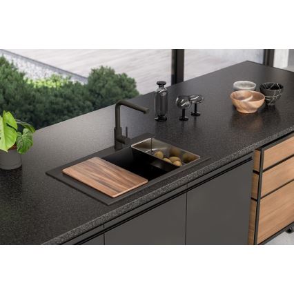 ALVEUS 1149503 - Kuchynský drez PURE 79x51,5 cm granit/čierna