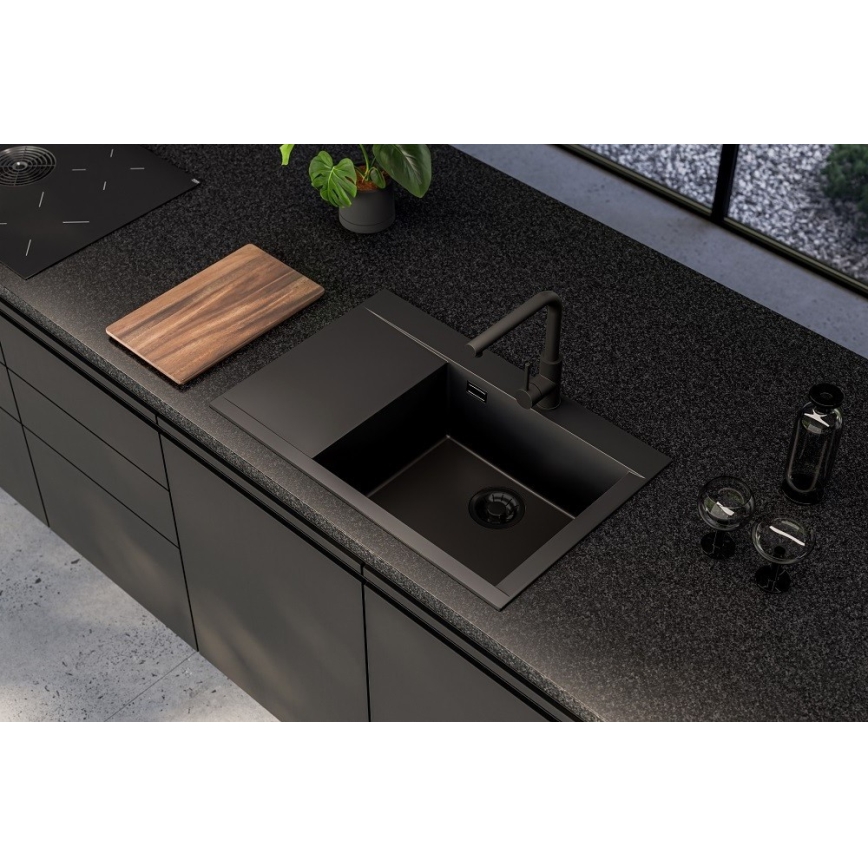 ALVEUS 1149504 - Kuchynský drez PURE 79x51,5 cm granit/čierna