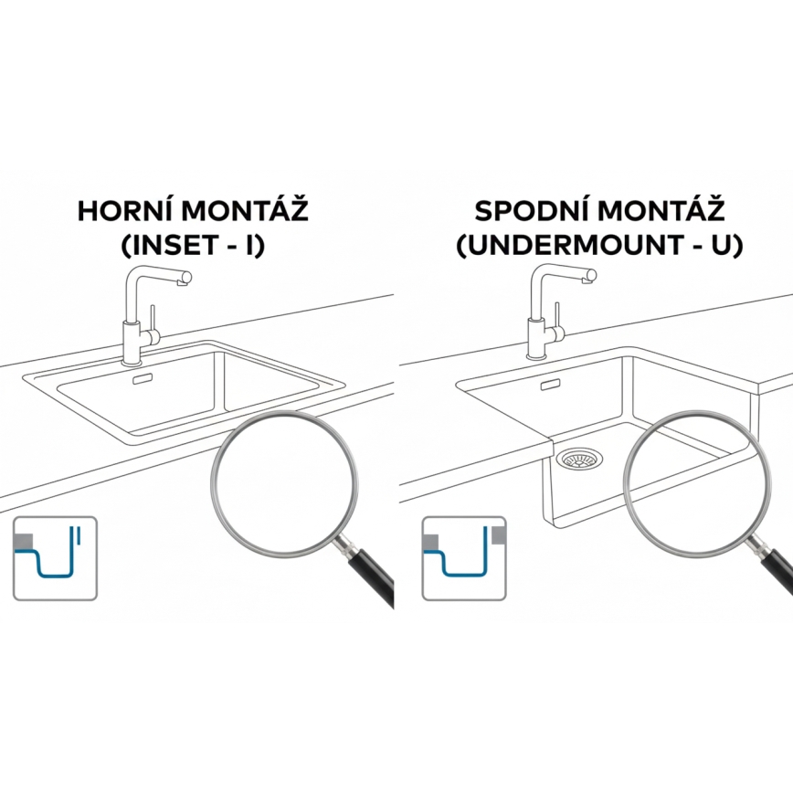 ALVEUS 1150057 - Kuchynský drez OMNI 55x45 cm granit/čierna
