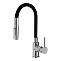 ALVEUS KI112111 - Drezová batéria s flexibilným ramienkom so sprchou BEA 47 cm lesklý chróm/čierna