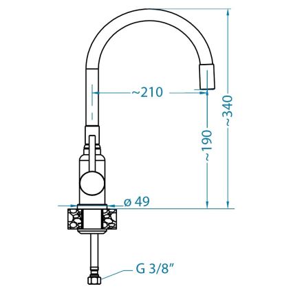 ALVEUS SETA23231 - Kuchynský drez CADIT 79x50 cm + drezová batéria s flexibilným ramienkom MINTAS 34 cm granit/matná čierna