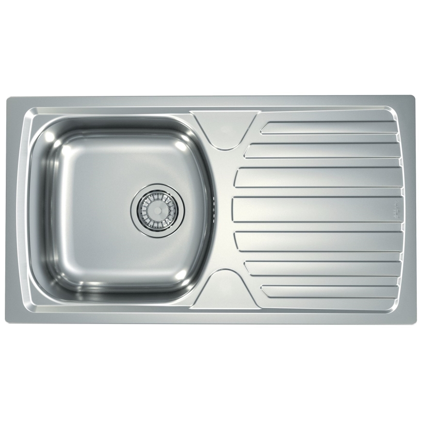 ALVEUS SETA259 - Kuchyňský dřez BASIC 78x43,5 cm + dřezová baterie RIVIERA 14,8 cm satin/lesklý chrom
