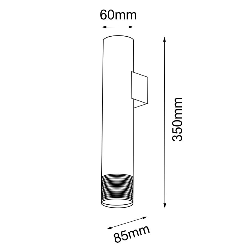 Amplex - Nástenné svietidlo 1xGU10/15W/230V