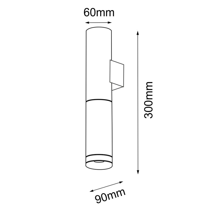 Amplex - Nástenné svietidlo 1xGU10/15W/230V