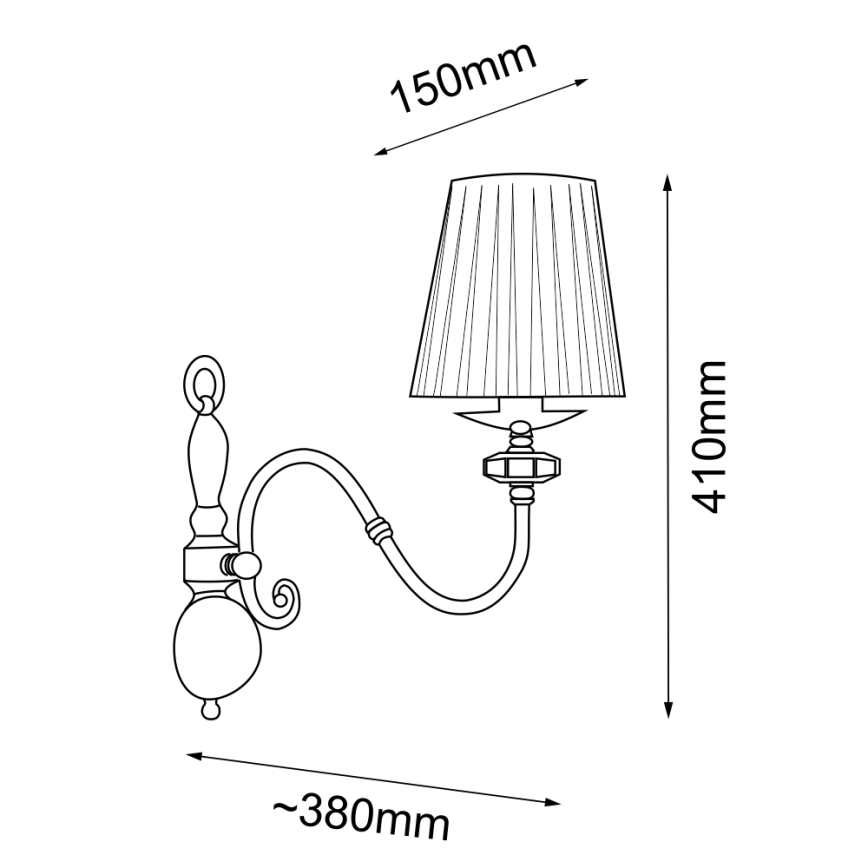 Amplex - Nástenná lampa 1xE14/10W/230V