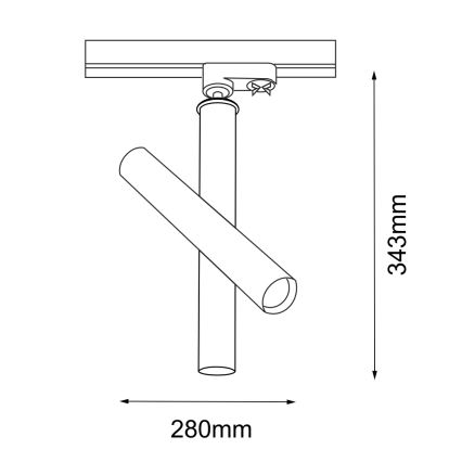 Amplex - Bodové svietidlo do lištového systému 1xGU10-MR11/15W/230V čierna/mosadz