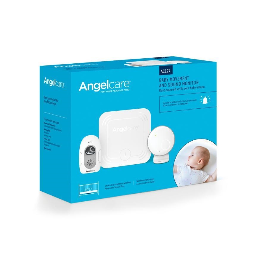 Angelcare - SADA Monitor dychu 16x16 cm + detská audio pestúnka USB