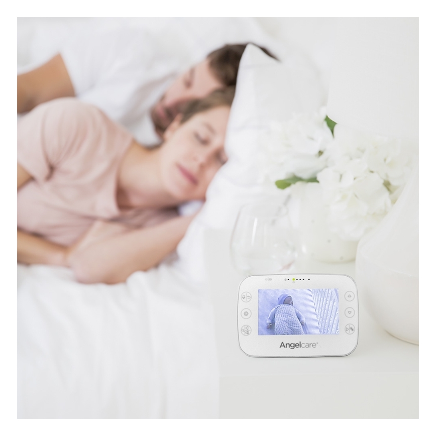 Angelcare - SADA Monitor dychu 16x16 cm + detská video pestúnka USB