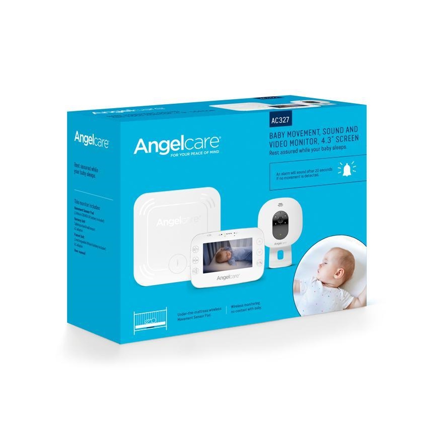 Angelcare - SADA Monitor dychu 16x16 cm + detská video pestúnka USB