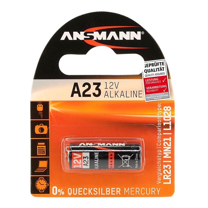 Ansmann 04678 - A 23 - Alkalická batéria A23/LR23/LRV08, 12V