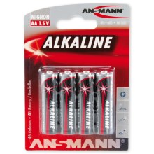 Ansmann 09629 LR6 AA RED - 4ks alkalická batéria 1,5V