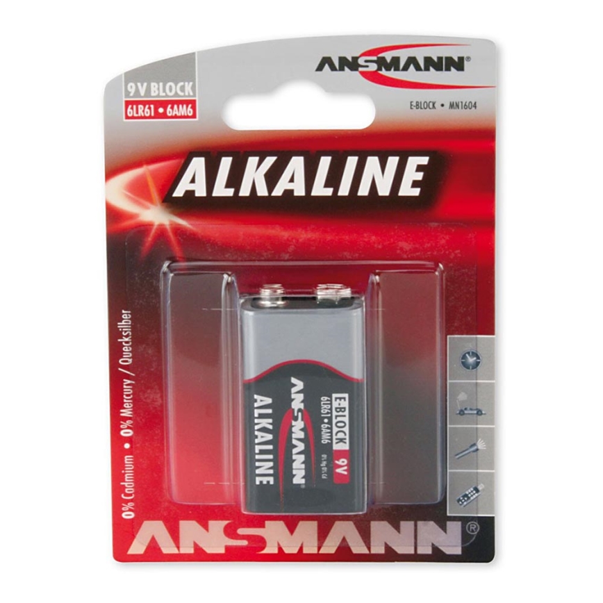 Ansmann 09887 6LR61 9V Block RED - alkalická batéria 9V