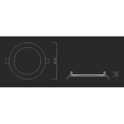 APLED - LED Kúpeľňové podhľadové svietidlo RONDO LED/12W/230V IP40 pr. 17 cm biela
