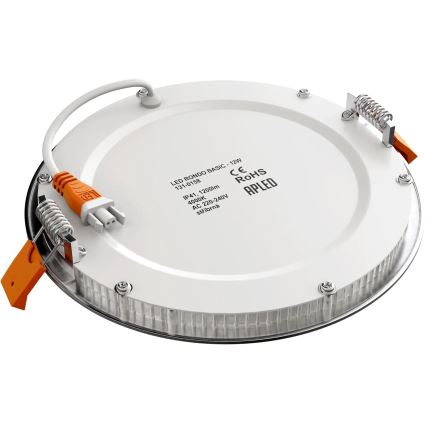 APLED - LED Kúpeľňové podhľadové svietidlo RONDO LED/12W/230V IP40 pr. 17 cm matný chróm