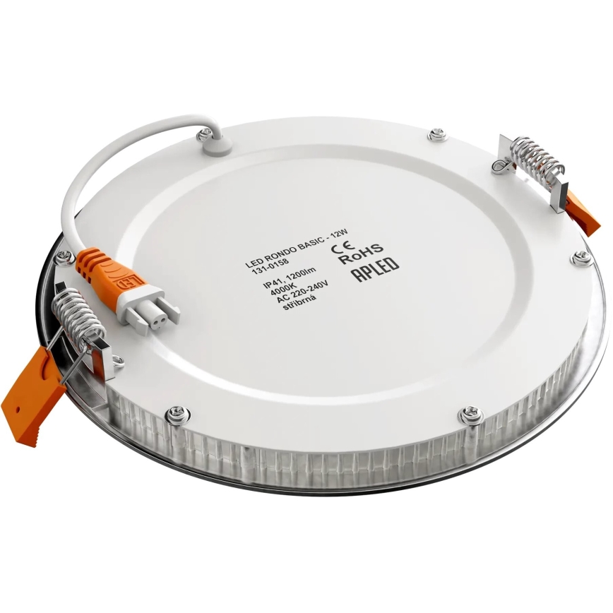 APLED - LED Kúpeľňové podhľadové svietidlo RONDO LED/12W/230V IP40 pr. 17 cm matný chróm