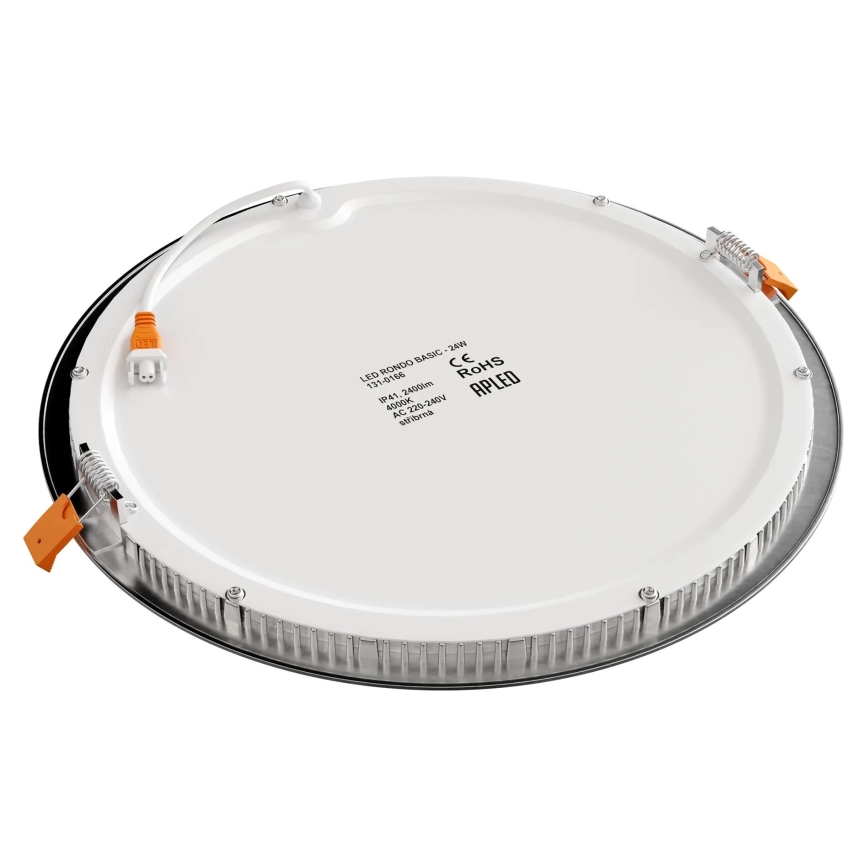 APLED - LED Kúpeľňové podhľadové svietidlo RONDO LED/24W/230V IP40 pr. 30 cm matný chróm