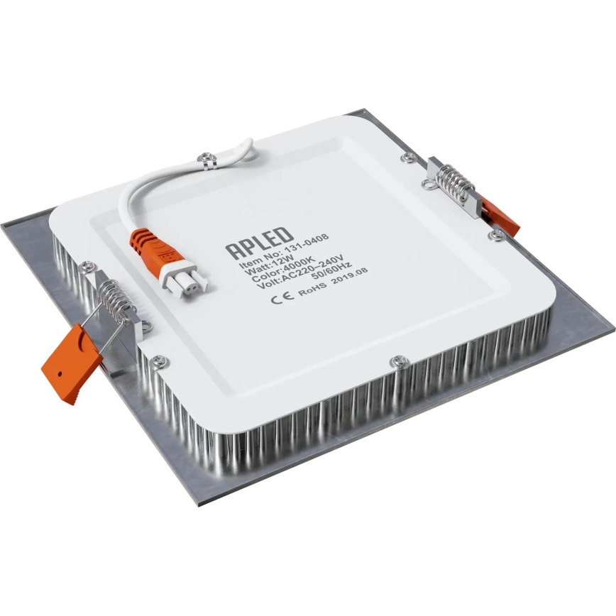 APLED - LED Kúpeľňové podhľadové svietidlo SQUARE LED/12W/230V IP40 17x17 cm matný chróm