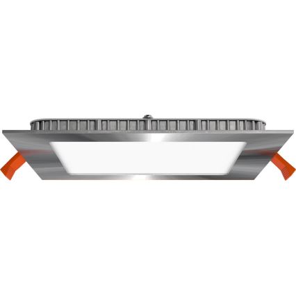 APLED - LED Kúpeľňové podhľadové svietidlo SQUARE LED/12W/230V IP40 17x17 cm matný chróm