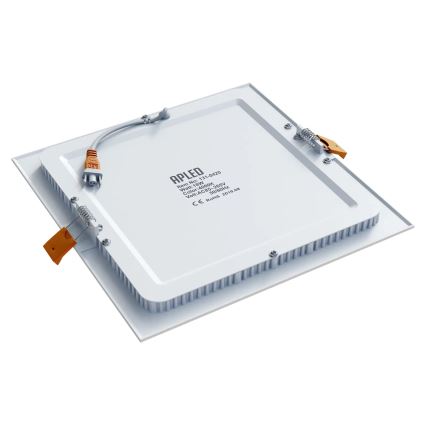 APLED - LED Kúpeľňové podhľadové svietidlo SQUARE LED/18W/230V IP40 22x22 cm biela