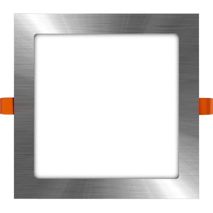 APLED - LED Kúpeľňové podhľadové svietidlo SQUARE LED/18W/230V IP40 22x22 cm matný chróm