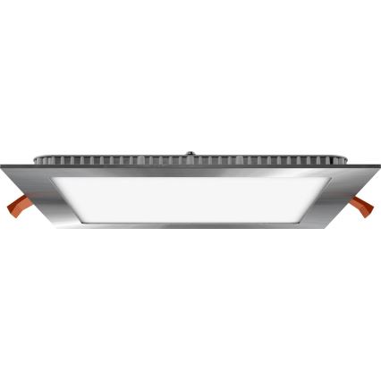 APLED - LED Kúpeľňové podhľadové svietidlo SQUARE LED/18W/230V IP40 22x22 cm matný chróm