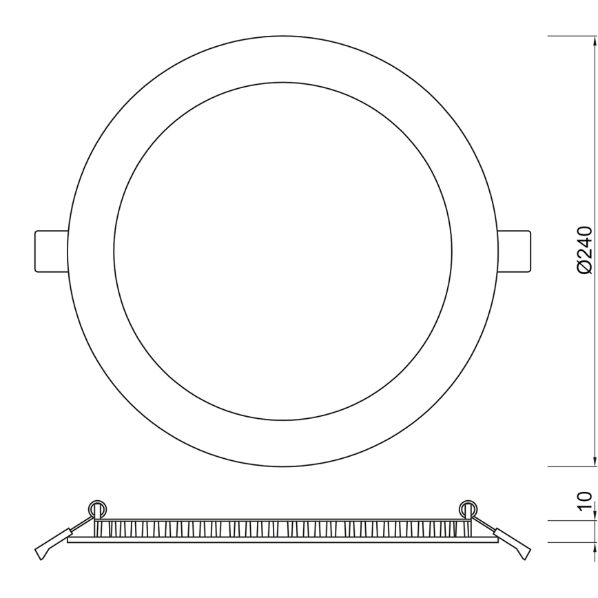APLED - LED Kúpeľňové podhľadové svietidlo RONDO LED/18W/230V IP41 240 mm