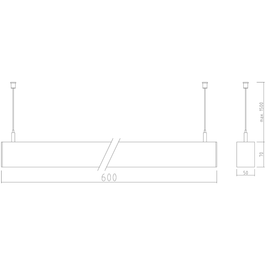 APLED - LED Luster na lanku LOOK LED/23W/230V 4000K 60 cm strieborná