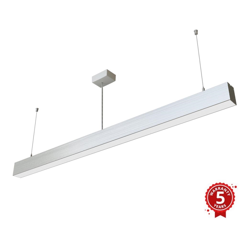 APLED - LED Luster na lanku LOOK LED/46W/230V 4000K 120 cm strieborná