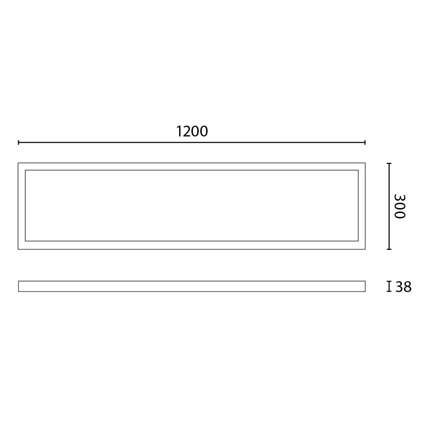 APLED - LED Panel QUADRA LED/48W/230V IP41 120x30cm