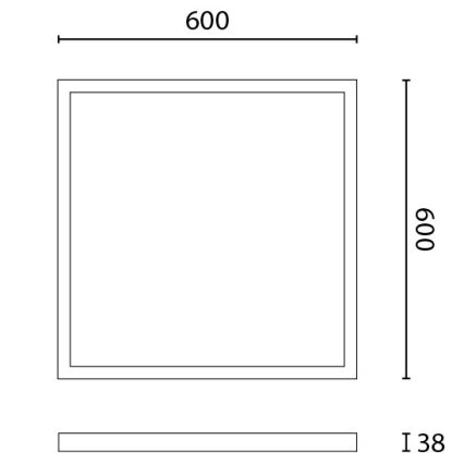 APLED - LED Panel QUADRA LED/48W/230V IP41 60x60cm