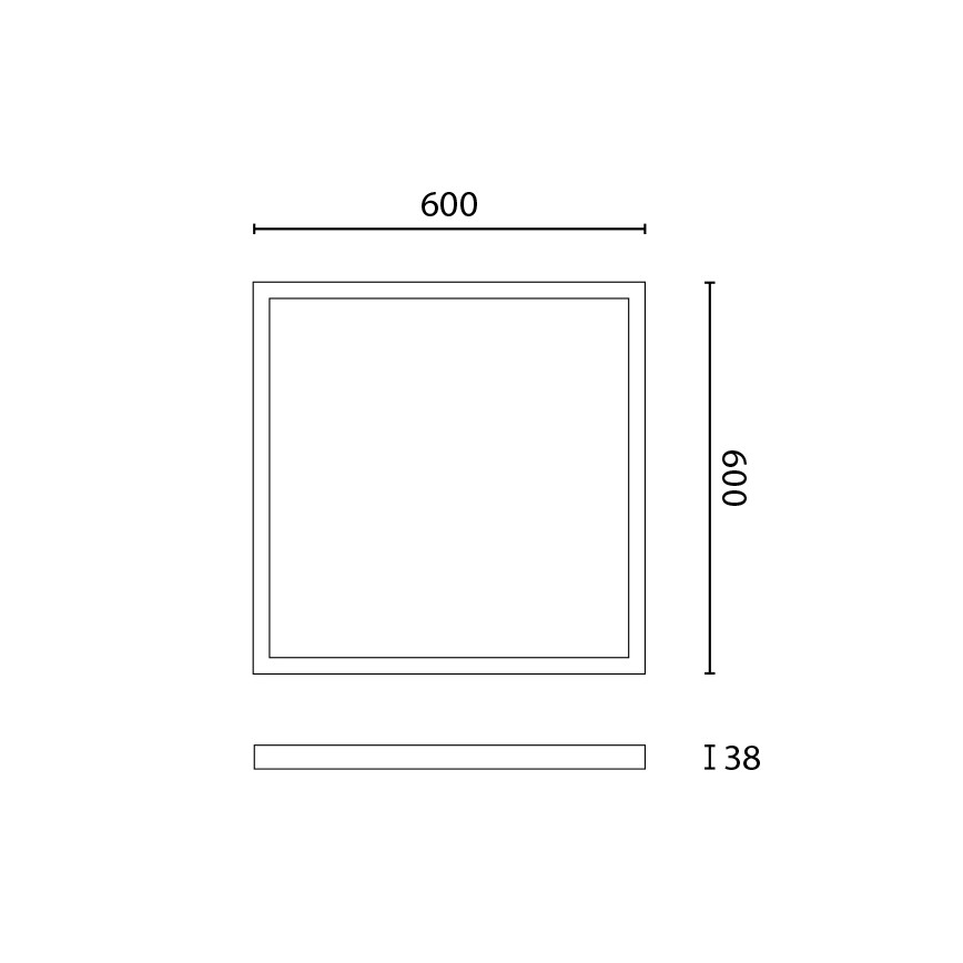 APLED - LED Panel QUADRA LED/48W/230V IP41 60x60cm