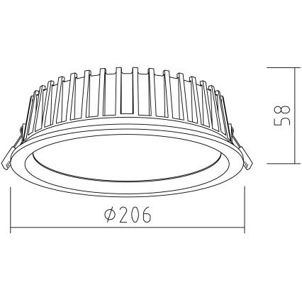 APLED - LED Podhľadové svietidlo RONDO WOODLINE LED/12W/230V 4000K pr. 20 cm dub masív