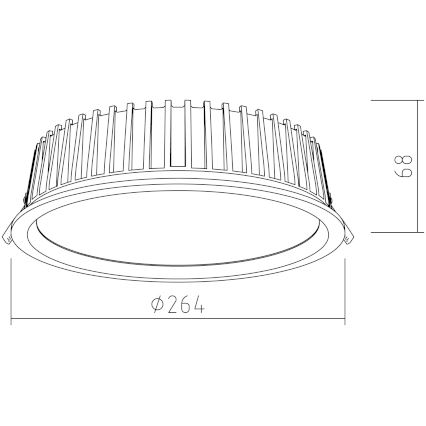 APLED - LED Podhľadové svietidlo RONDO WOODLINE LED/18W/230V 4000K pr. 26 cm jaseň masív