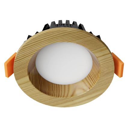 APLED - LED Podhľadové svietidlo RONDO WOODLINE LED/3W/230V 3000K pr. 9 cm borovica masív