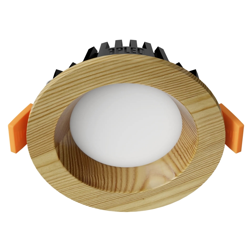 APLED - LED Podhľadové svietidlo RONDO WOODLINE LED/3W/230V 3000K pr. 9 cm borovica masív